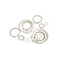 M5 M6 M8 M9 M10 M12 M15 M25 M30 M40 GB894 Pure Titanium TA2 Gr2 Shaft C Type External Circlip Bearing Retaining Clip Snap Ring