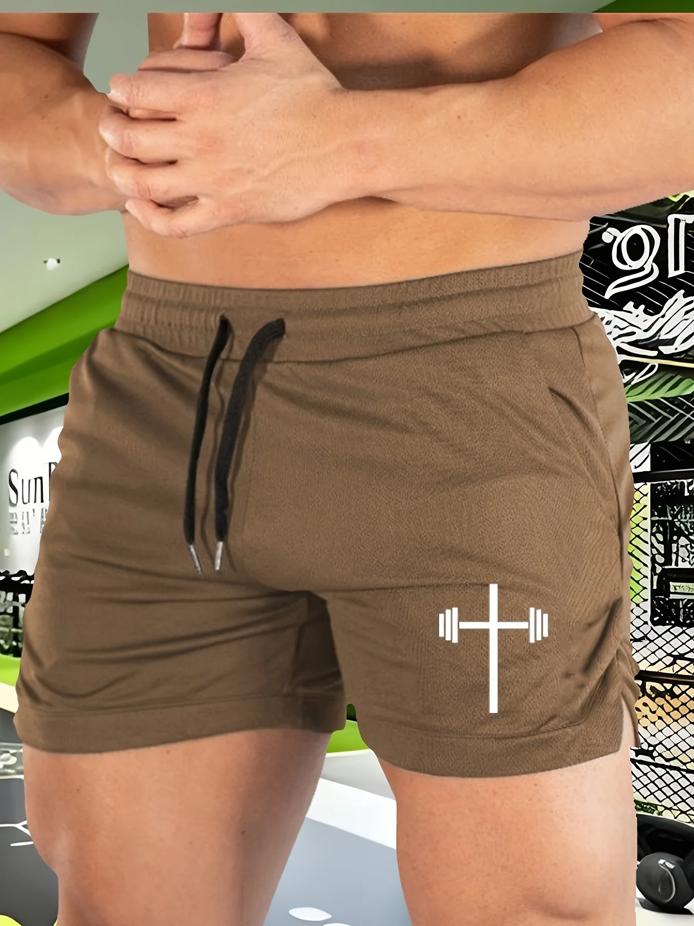 

Спортивные шорты для бега, быстросохнущие, дышащие, для марафона, фитнеса, пляжа, облегающие, из сетчатой ткани, в стиле хип-хоп, новинка 2026 года