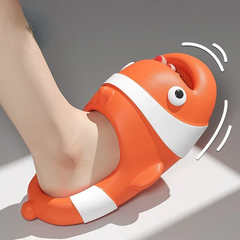 Summer Flip Flops Home Slippers Cloud Platform Women Summer Beach Slides Indoor Non Slip Flip Flops clownfish Cartoon Kawaii new