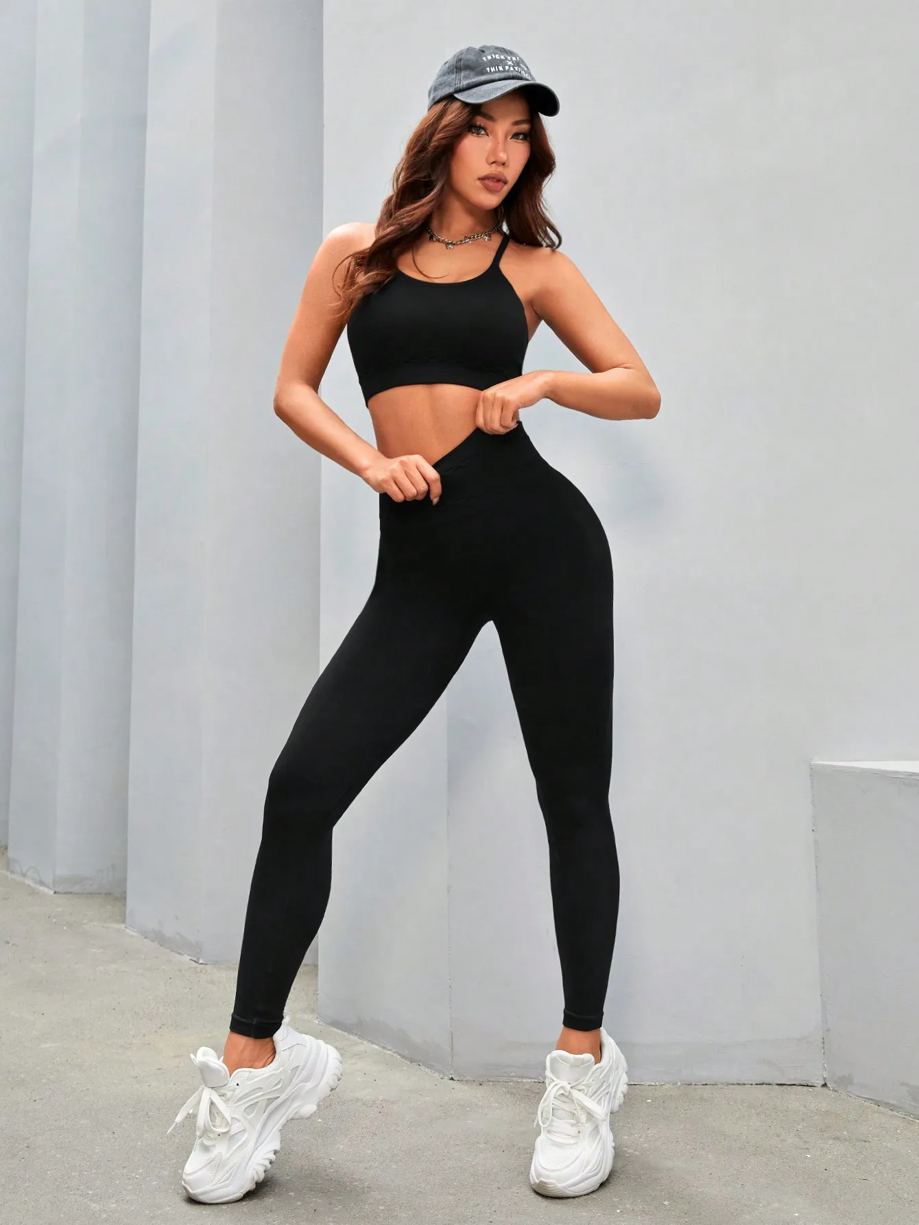 

Yoga Clothes Suit for Women High Waist Leggings Sexy Hip Lifting Sports Fitness Bras and Leggings Tank Top Breathable Set