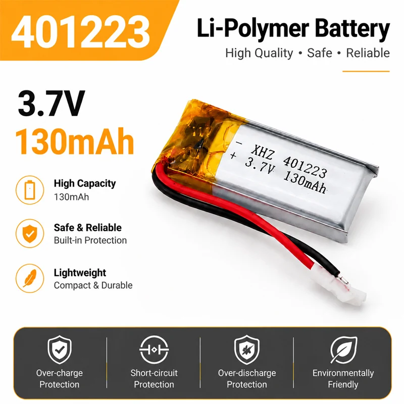 401223/401225 3,7V 130mAh Lithium Li-Polymer Ersatzakku für Xiaomi Mi Band 5 Smartwatch Bluetooth-Headset MP3/MP4/MP5