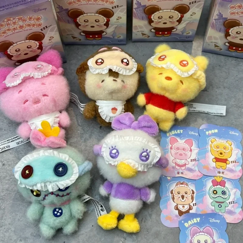 

Genuine Disney Mimi Eye Pajama Series Plush Mickey Blind Box Nick And Judy Micky Stitch Kawaii Bag Pendant Doll Surprise Gifts