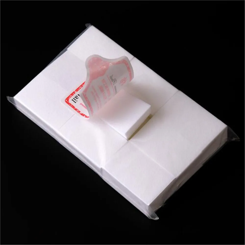 100% cotone Nail Art salviette per la rimozione tampone di carta 100/500/600/1000 pezzi senza pelucchi Gel Polish pulizia Manicure Nail Remover Cotton Wipe