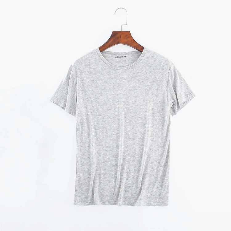 Herren Modal T-Shirt Kurzarm Lockerer O-Ausschnitt Herren T-Shirt Große Größen Unterhemd Herren T-Shirt Einfarbig Für Männer Oberteile Tees – Detail 13