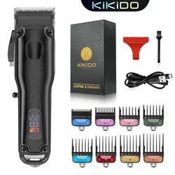 KIKIDO 6500 RPM Hair Clipper Professional Haircut Clipper Adjustable Barber Hair Trimmer Cordless Hair Cutting Machine for Men