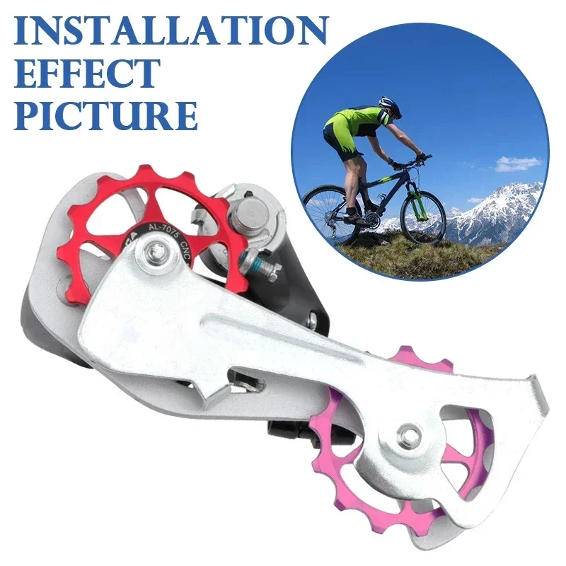 11T 13T Aluminium Guide MTB Metal Road Bike Pulley Rear Derailleur Bearing Jockey Wheel Rear Guide Wheel for Bicycle Part