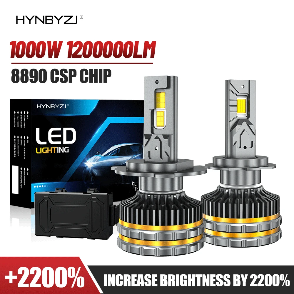 HYNBYZJ 1000W 1200000LM H4 LED Lamp H7 LED Headlight Car Bulbs Canbus 9005 9006 9007 9008 HB3 HB4 9012 H1 H8 H9 H11 H13 Headlamp