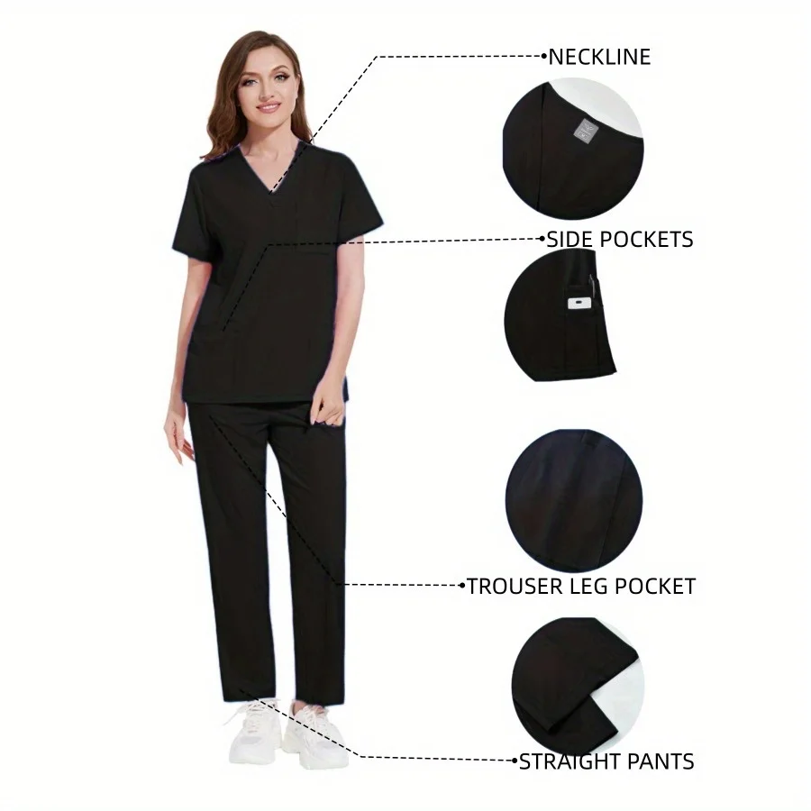 

Women's Suit Straight Pants Solid Color Set Summer Thin Hand Washing Suit Elastic Quick Dry