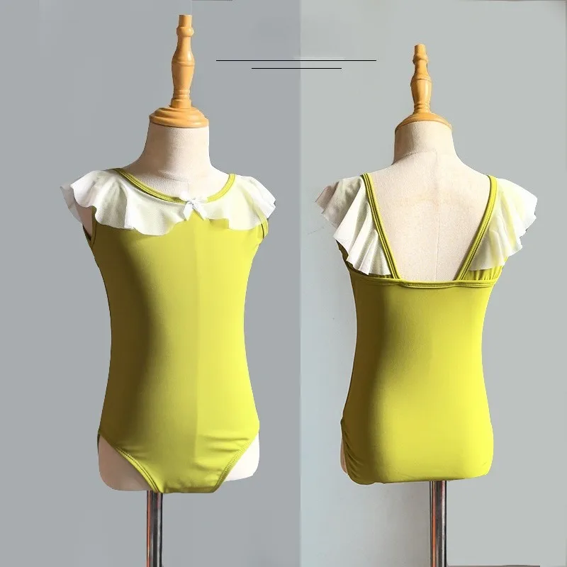 Ballet Leotard Bodysuit Summer Sleeveless Dance Wear Chinese Dance Training Outfit Sweet Stage Costume Stretchy Gymnastics Wear