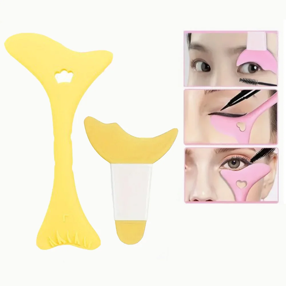 2-delige combinatie eyeliner assistent set, multifunctionele wenkbrauw- en oogmake-uptools