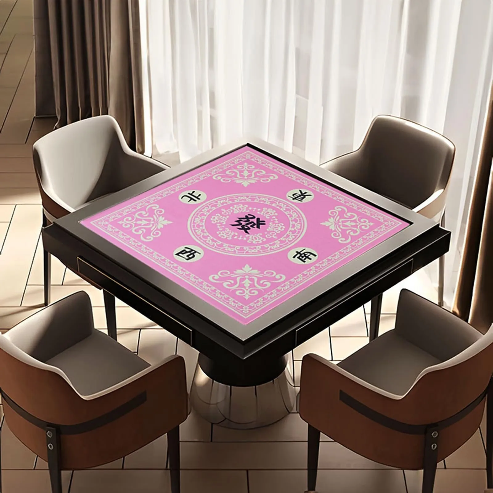 

Durable Foldable Anti-Slip Mahjong Table Mat Edge Locking Technology Desk Surface Protector Mat Noise Reduction Board Games Mats