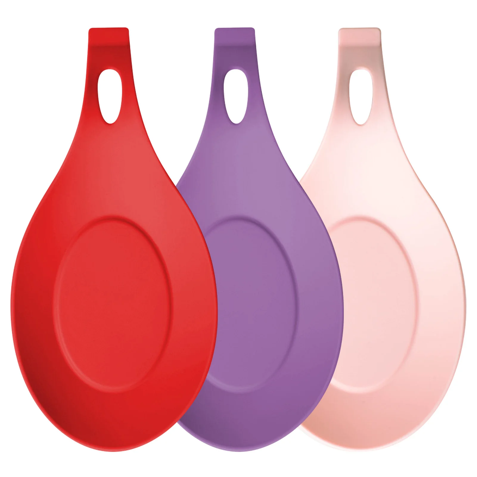 Support anti-dérapant pour ustensiles de cuisine, degré de chaleur pour cuisinière, spatule, cuillère en silicone, spatule, cuillère, cuillère, cuillère, tourneur, dessus de seau, pinces, maison, 3 pièces