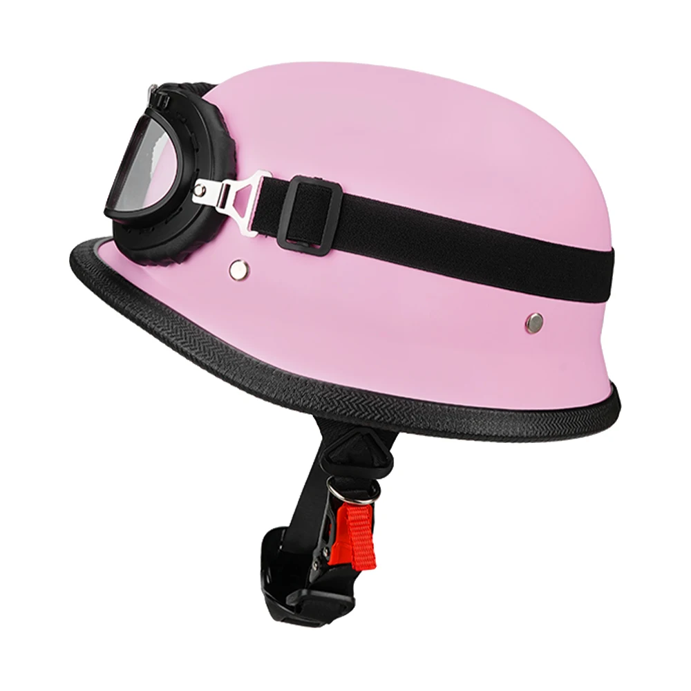 Motorrad Halbhelm Vintage Deutscher Stil Pilot Motorradhelme Open Face Retro Motocross Helm Motorradzubehör Dot