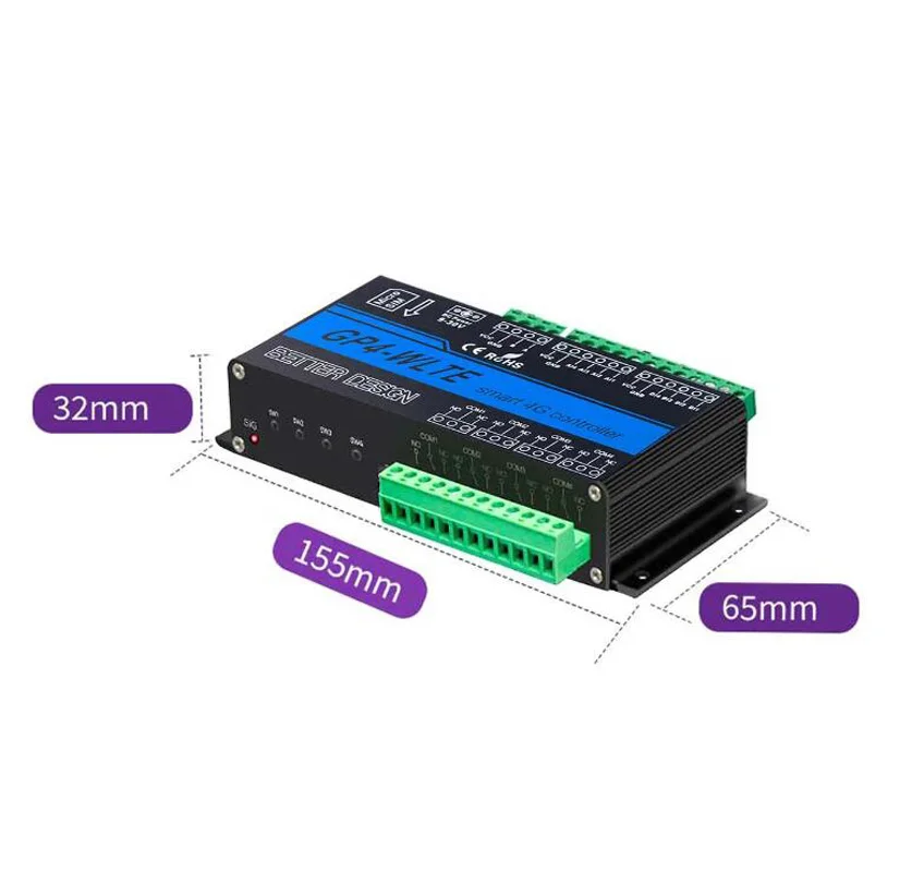 Imagem -04 - Controlador Remoto Inteligente Canais di Fazer ai 4g Rs485 Controle Web ch 420ma Entradas Analógicas Saídas de Relé 10a