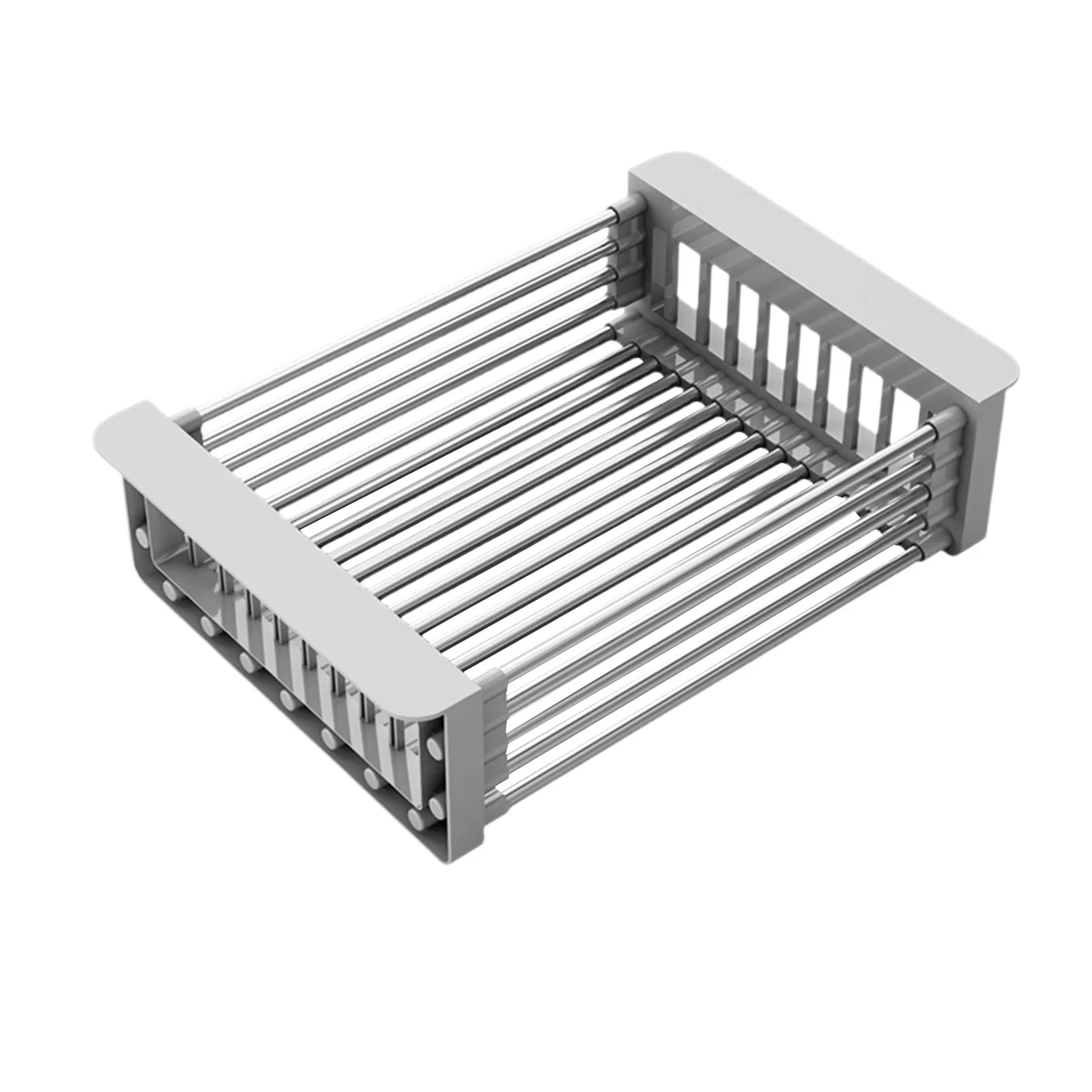 Multi-function Retractable Kitchen Sink Rack Dish Drying Rack Expandable Space Saver for Fruits Vegetables Practical Gadgets