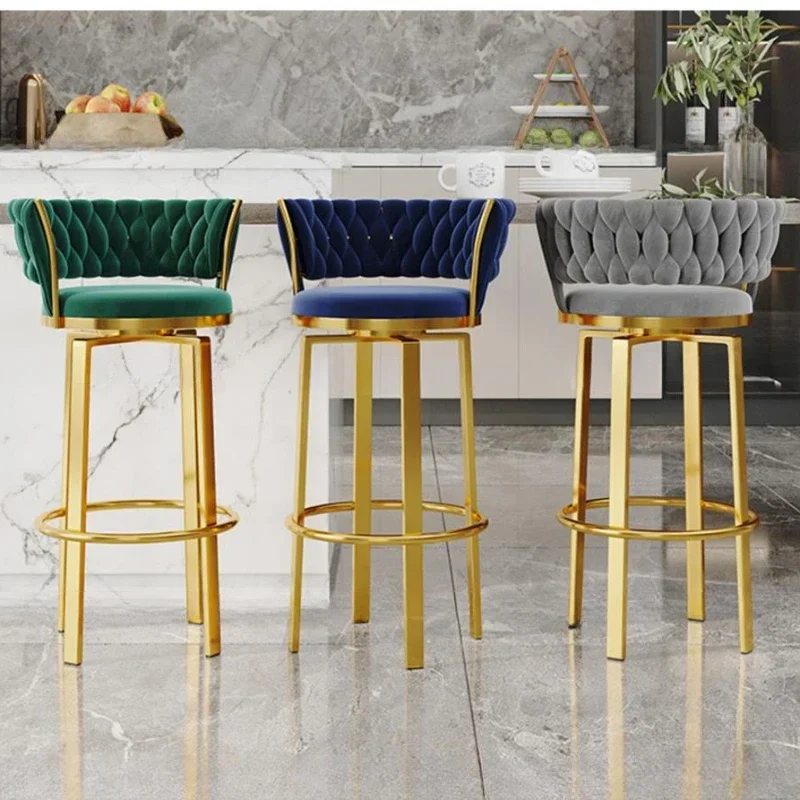 High Kitchen Stools Chair Counter Outdoor Bar Banks Design Ergonomic Lounge Cafeteria Home Taburete Alto Gamer Nordic Furniture