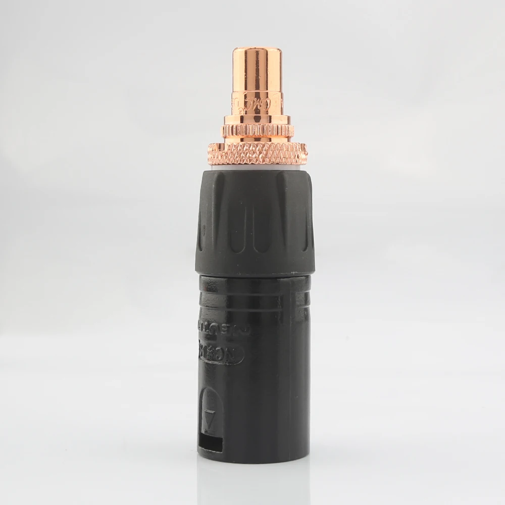 NEUTRIK XLR male to RCA Female Socket Adapter plated gold RCA plug XLR to RCA Female Socket Adapter Gold Balanced Cable Plug