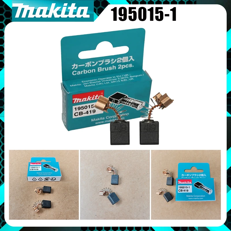 Makita CB-419 195015-1 Carbon Brush 2 Pieces OEM-Spec Replacement Carbon Brush for Power Tool Motors