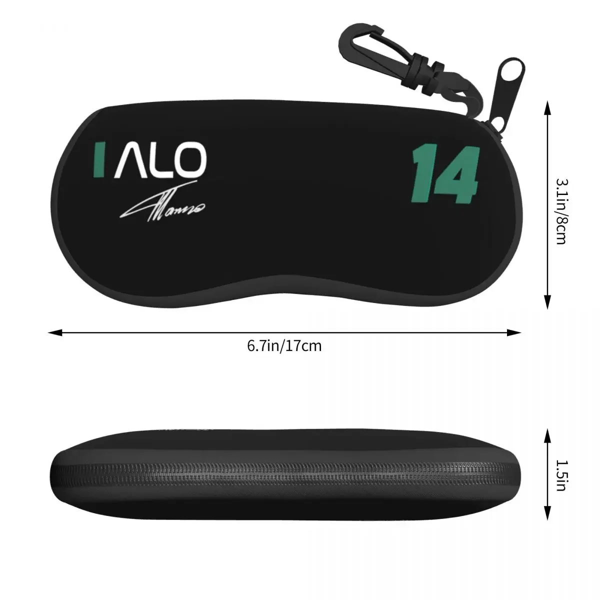 Custom ALO 14 Text Shell Glasses Case Unisex Cool Fernando Sport Motorcycle Eyeglasses Case Sunglasses Protector Box