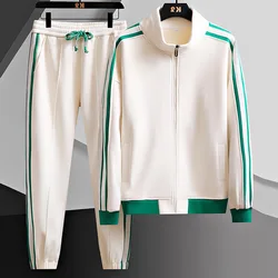 Conjunto de dos piezas de ropa deportiva para hombre, suéter deportivo de baloncesto de ocio, pantalones de chándal de alta calidad, primavera y otoño, nuevo