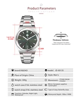 IX&DAO 2026 New 37mm Warrior Men's Automatic Mechanical Watch PT5000 Movement Sapphire Stainless Steel Waterproof 10Bar BGW9 photo 2