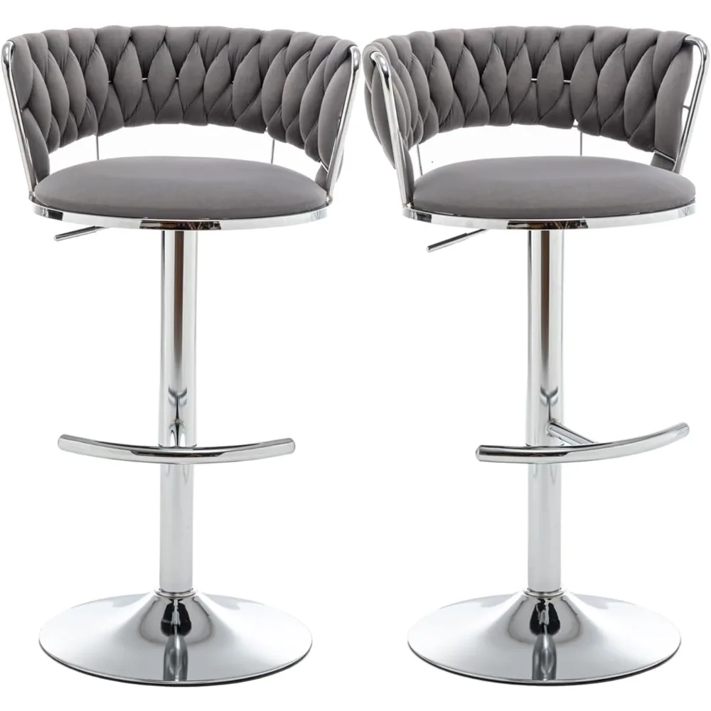 Counter height bar stools with low back, swivel bar stool for kitchen island, bar pub