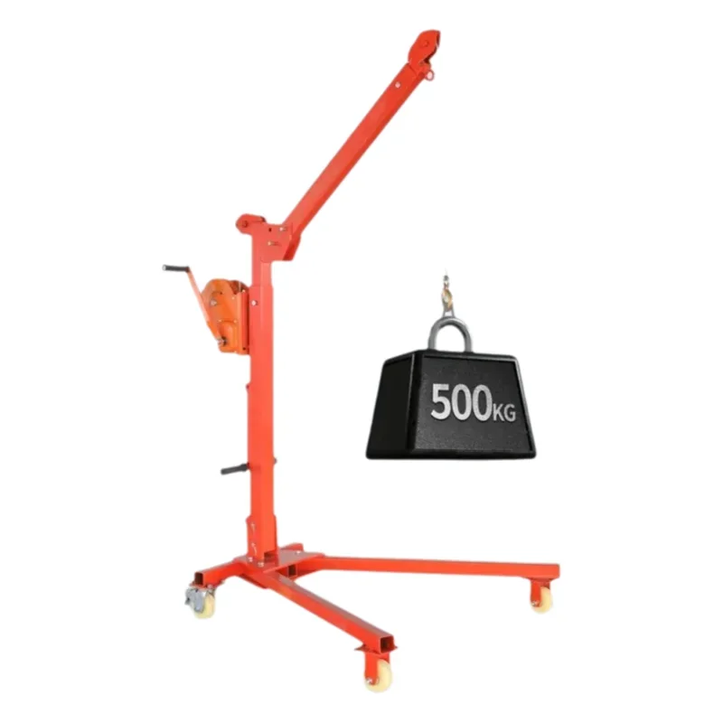 Mobile Small Crane Portable Foldable Home Manual Lift Crane Electric Lifting Hoist Handling Transportation Equipment