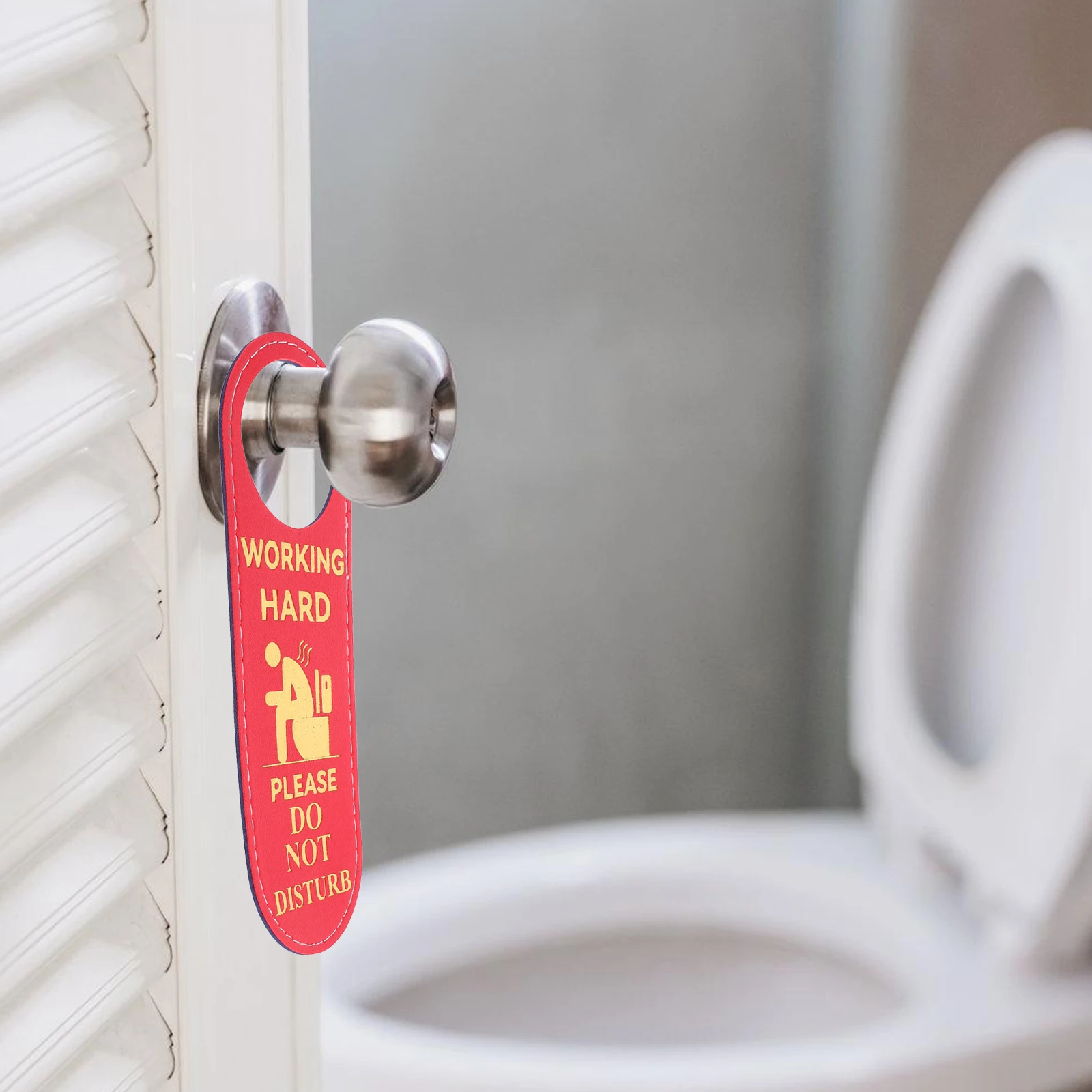 

1pcs Pu Hanger Double Side Reversible Do Not Disturb Occupied Vacant Toilet Hanging Sign For Bathroom Washroom Restaurant Front