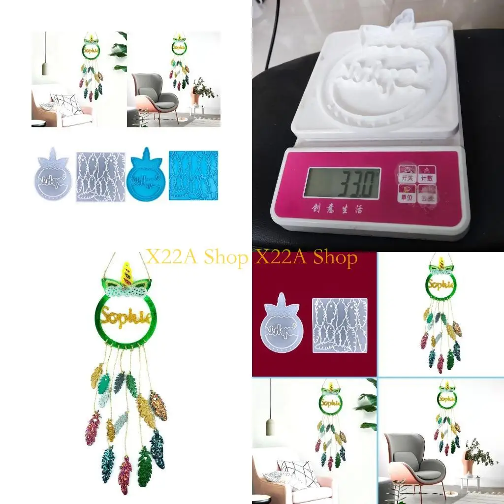 

Unique Wind Mould DIY Molds Featehr Wind Chimes Casting Silicone Resin Mold for Pendant Home Decor Wall