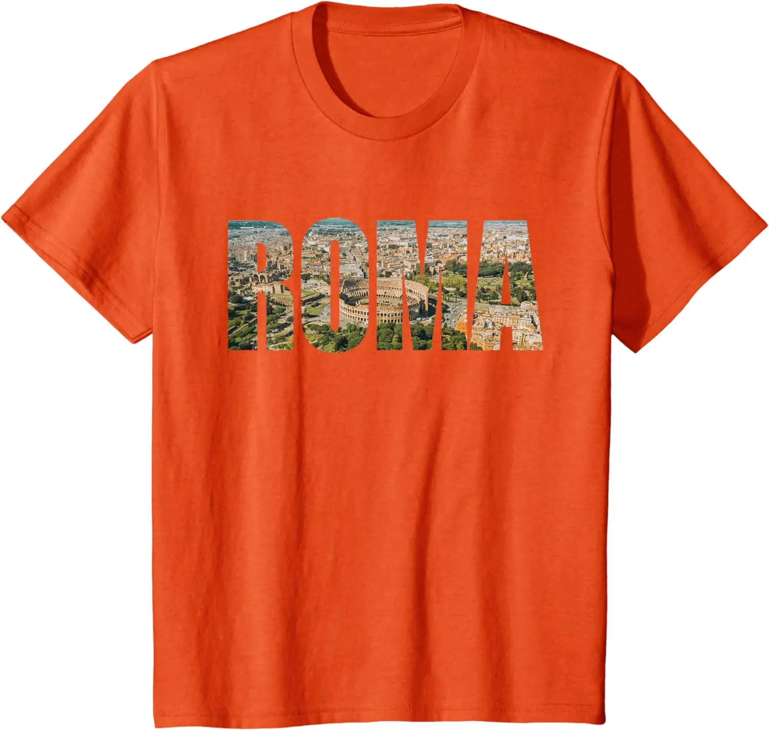 Roma Rome Italy Italia Urban Skyline Photography Font T-Shirt