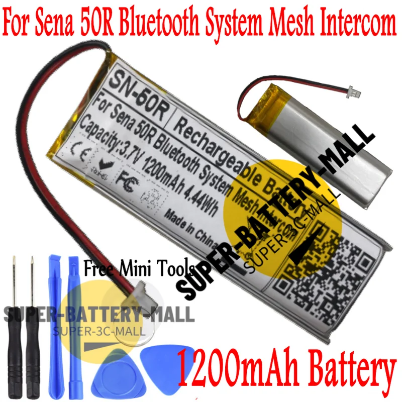 

1200mAh Repair Battery For Sena 50R Bluetooth System Mesh Intercom SENA 50-R