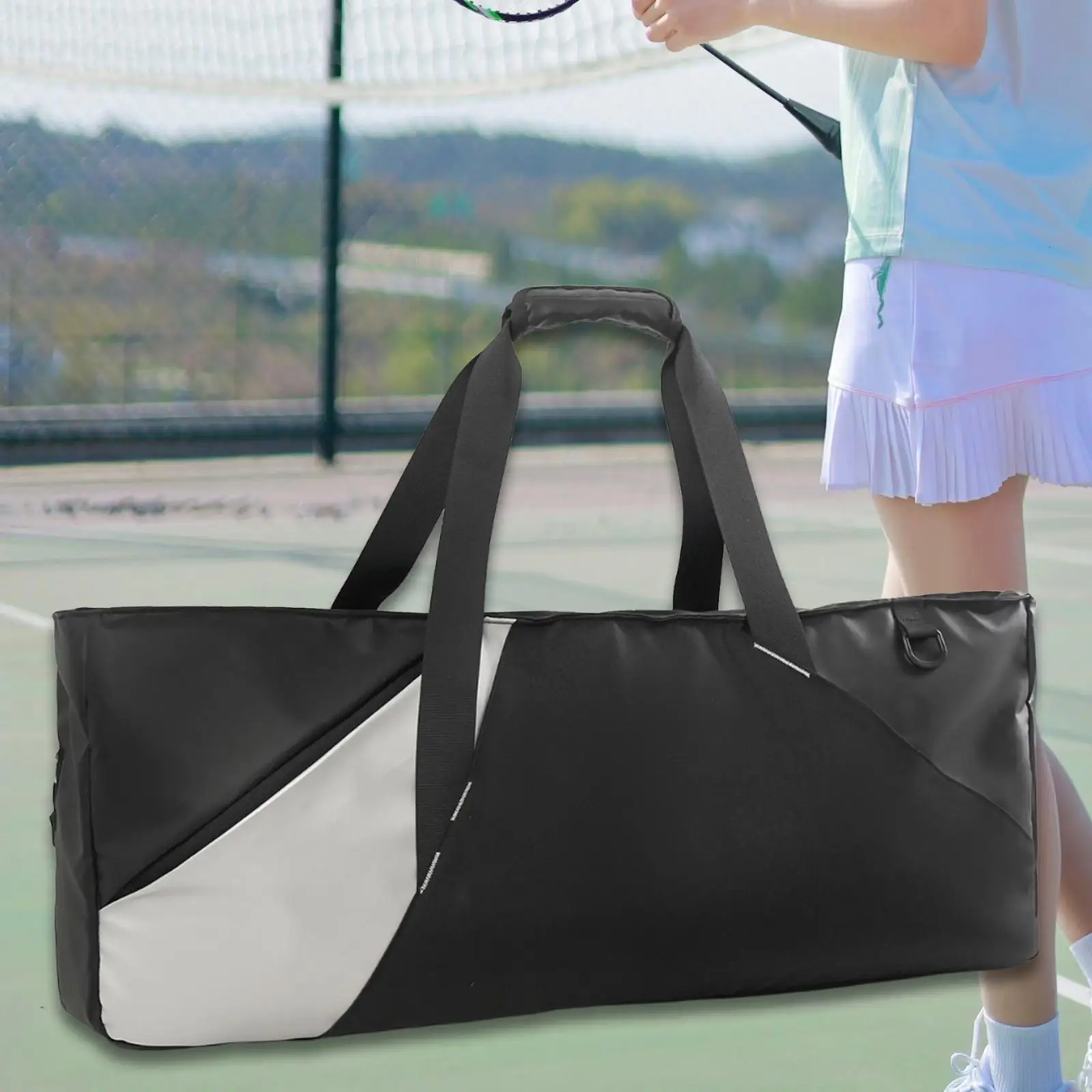 

Badminton Racket Bag Protection Multiuse Shoes Compartment Sports Carrying Case Outdoor Carrier for Adults Beginner Professional