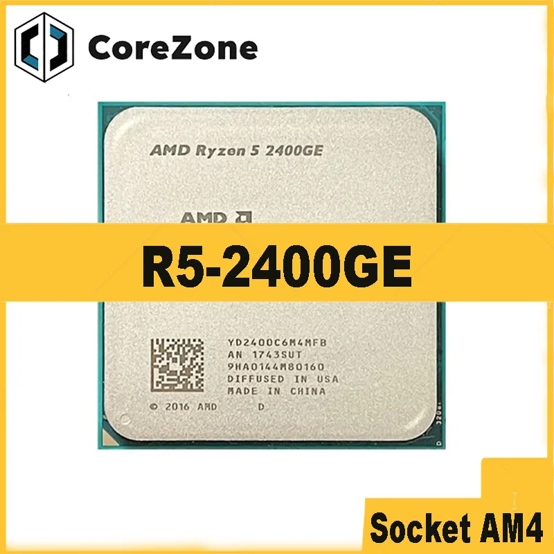 

R-yzen 5 2400GE R5 2400GE 3.2 ГГц, четырехъядерный, восьмипоточный, 35 Вт, сокет AM4