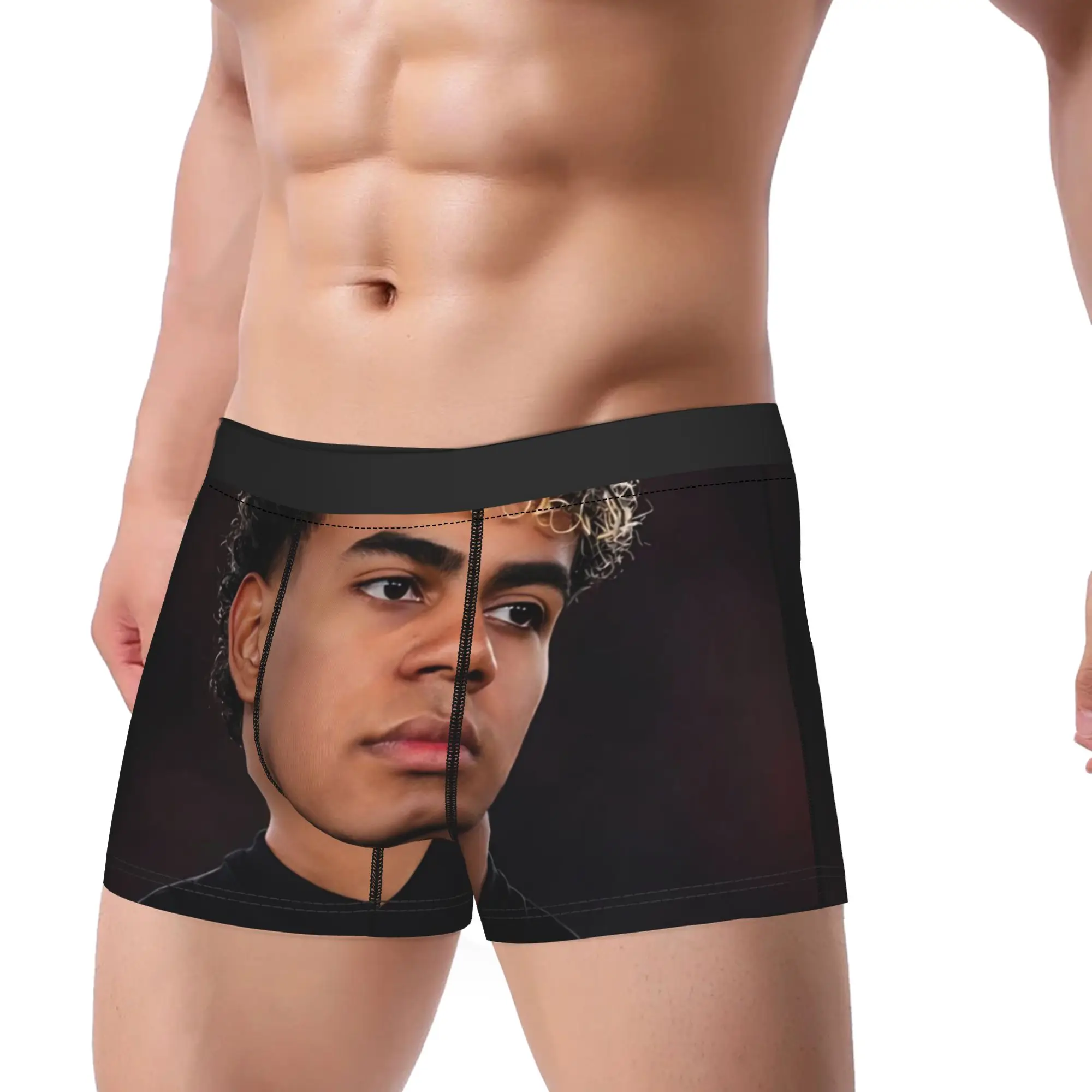 Men Yamals Funny Meme Long Underwear Spanish Football Sexy Boxer Briefs Shorts Panties Male Soft Underpants Plus Size