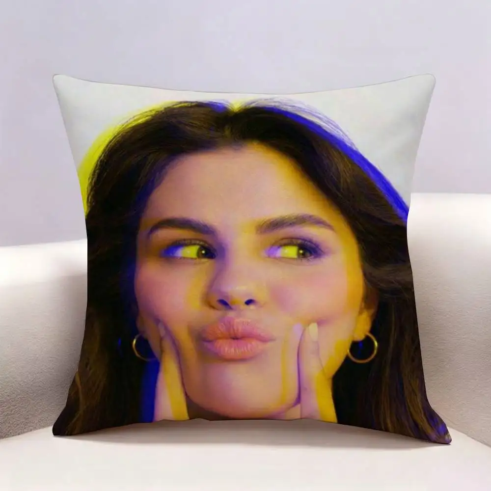 Singer S-Selena Gomez  Double-sided print Pillow Case Pattern Printed Pillowcase For Living Room Sofa Cushion Cover