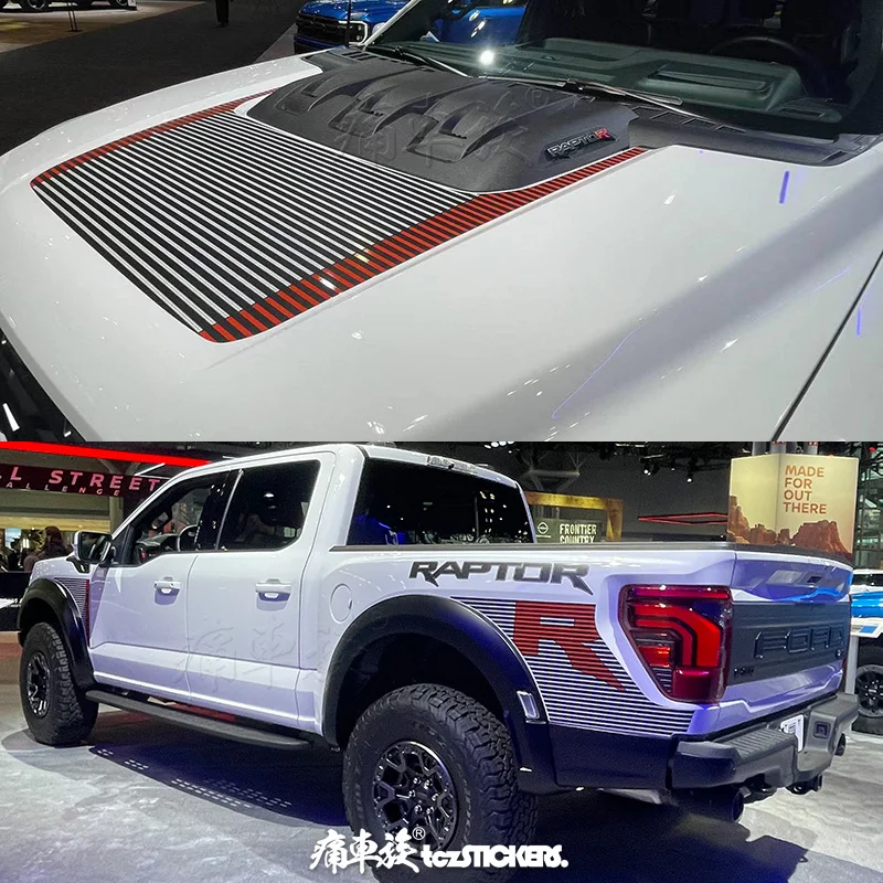 New car sticker FOR Raptor R F150 2024 Tailbox engine hood special fashionable sports Vinyl Film Decal accessories