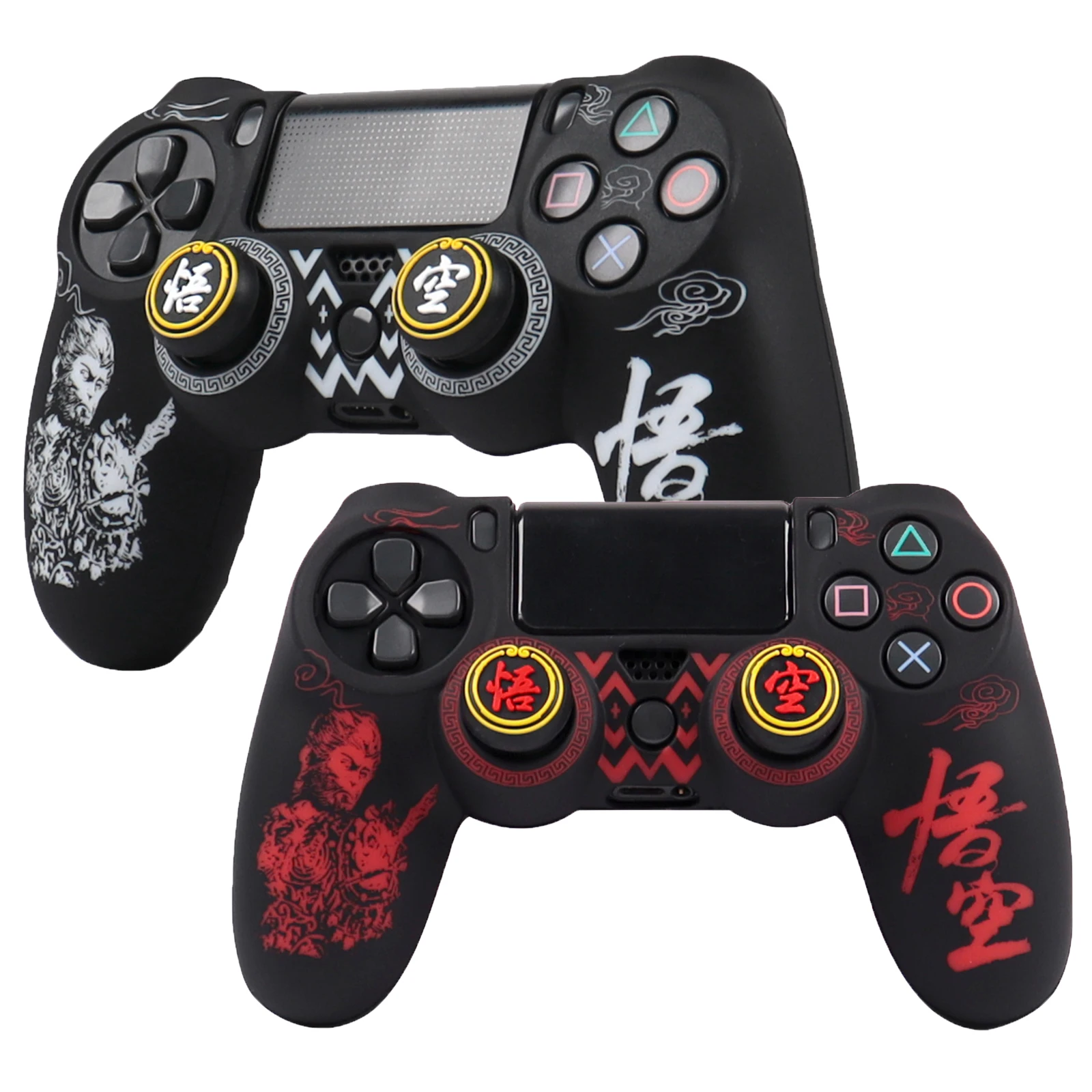 Soft Silicone Protective Case Cover For Playstation 4 Controller Skin Gamepad Games Accessories For PS4 Control with Joystick Ca