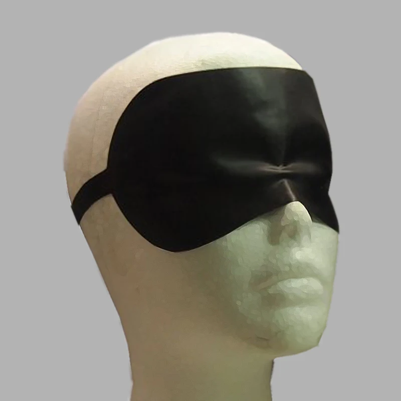 Sexy Latex Gummi Rubber Blindfold Women Men Eyes Cover Cosplay Party Handmade Clothing  S-LM199