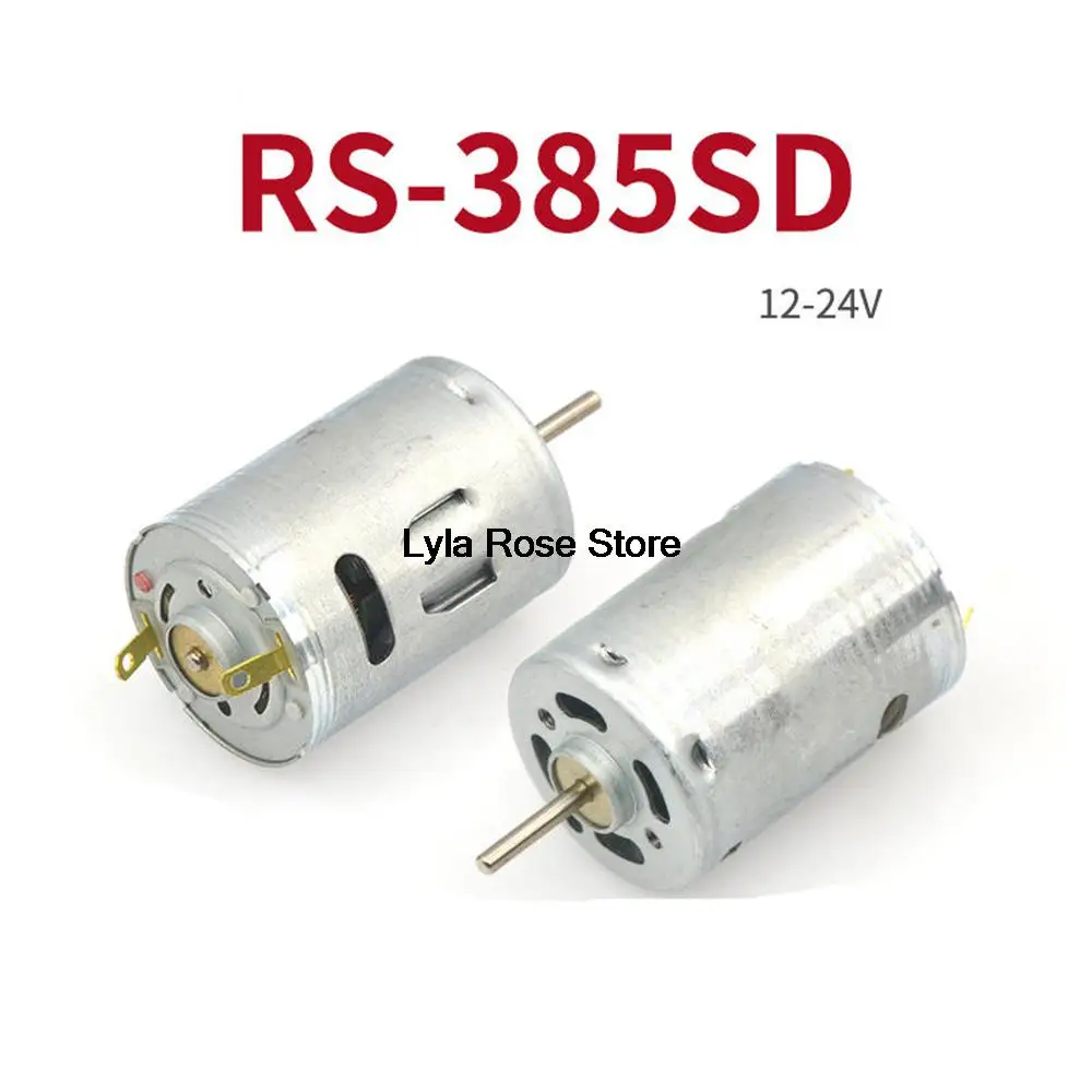 RS-385SD micro DC motor 12V 4560RPM 24V 9300RPM high speed motor 2.3mm shaft diameter