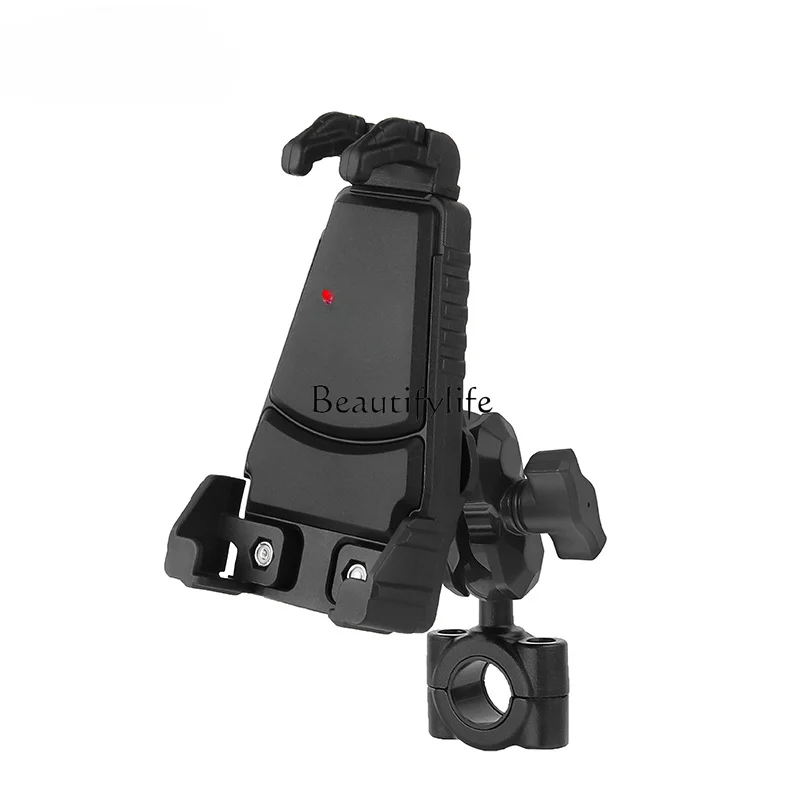 

Motorcycle Mobile Phone Bracket Shock Absorption Integrated One-Hand Pick and Place Navigation Holder