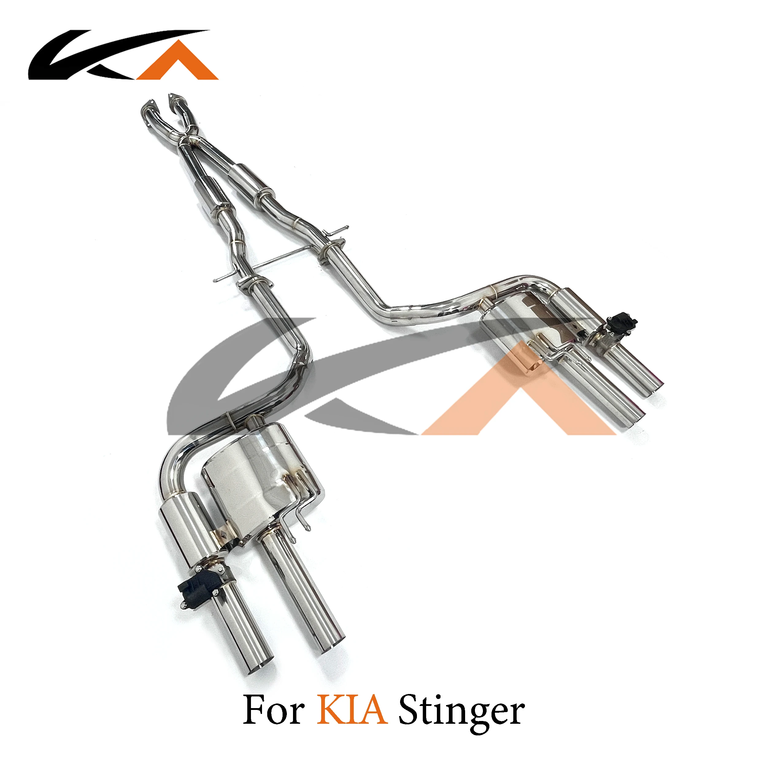 KA Tuning exhaust system stainless catback for KIA Stinger 3.3 rear section performance parts muffler with valve