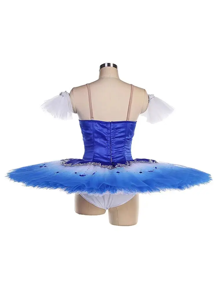 Blue bird variation tutu dress children's competition professional custom ballet dress