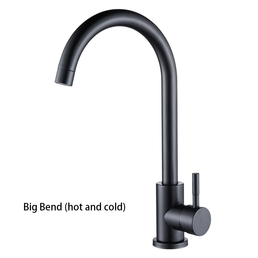 Stainless Steel Luxurious And Affordable Modern Kitchen Faucet With Water-saving Tap black +60CM pipe