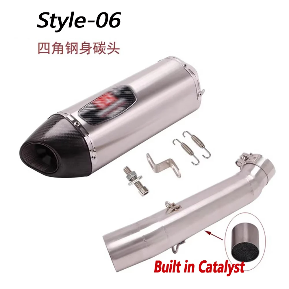 High quality exhaust pipe For VOGE 500AC AC500 Modification For SC/YOSHIMURA Exhaust System Middle and Tail Muffler Exhaust Pipe