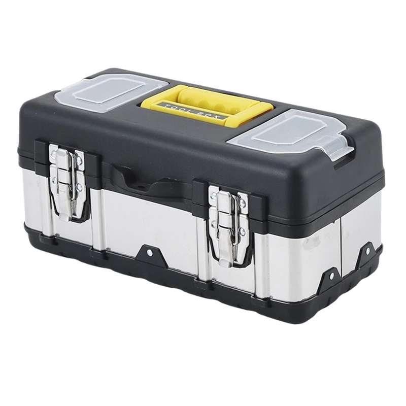 Large Capacity Tool Box Portable Large Hardware Storage Box Home Car Repair Tool Box Stainless Steel Tool Box