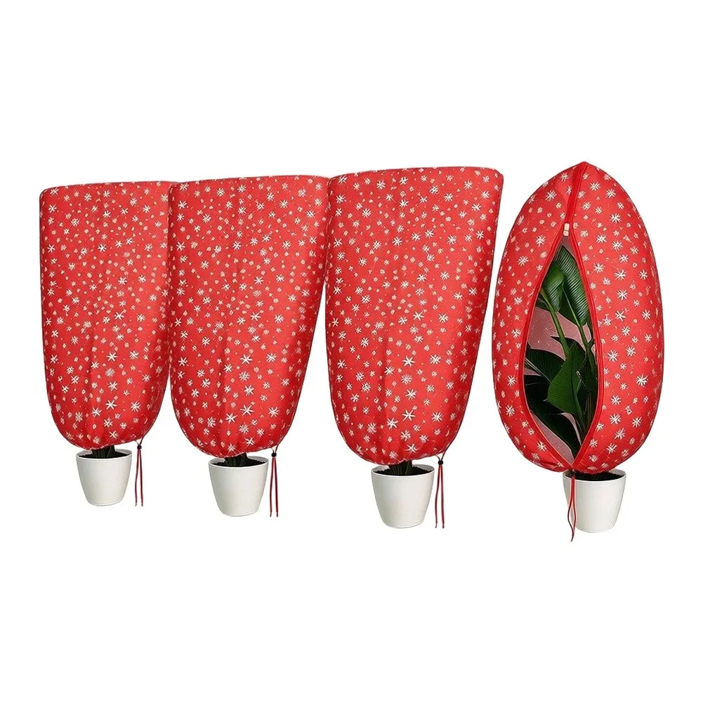 80x60cm For Christmas Tree Carry Bag Red Material Snowflake Pattern Pre Cut Oning for Trunk Secure Tie Down System