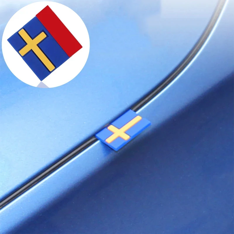 Car Sticker Sweden Flag Decoration Emblem Car Door Trunk front grille For Polestar 1 Polestar 2 Polestar 3 Polestar 1 2 3 4 5 6