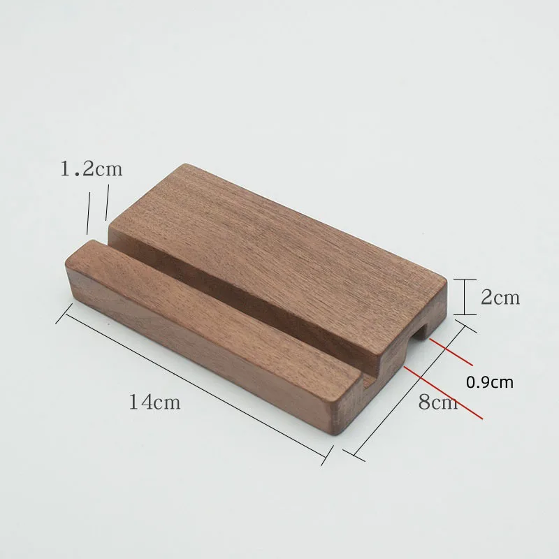 Universele massief houten mobiele telefoonrekken Eenvoudige bureaustandaardhouder voor mobiele telefoon Tablet PC E-reader Draagbare mobiele telefoonhouder