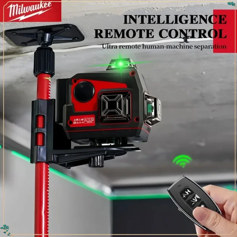 

Milwaukee 360° Horizontal And Vertical 4D Self Leveling Cross Green Light Self-Leveling Tools 16 Lines Laser Level