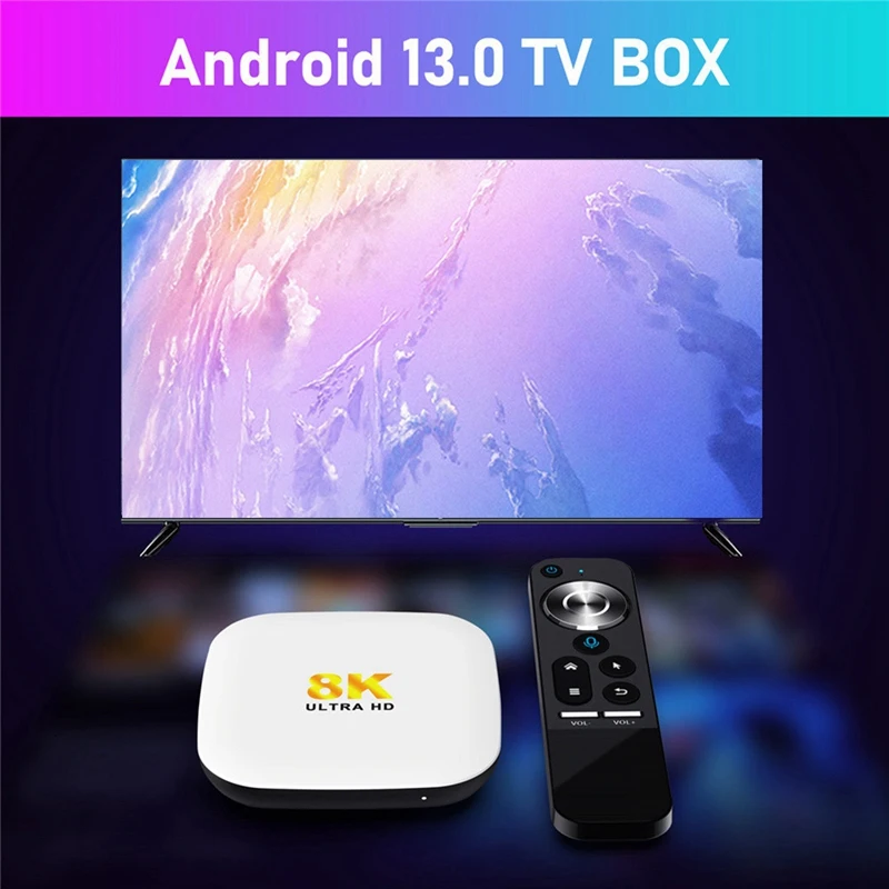 NEW-For H96 Max M2 TV Box 4GB+64GB Android 13 Smart TV Box WIFI6 BT 5.0 8K AV1 Media Player RK3528 TV Set Top Box